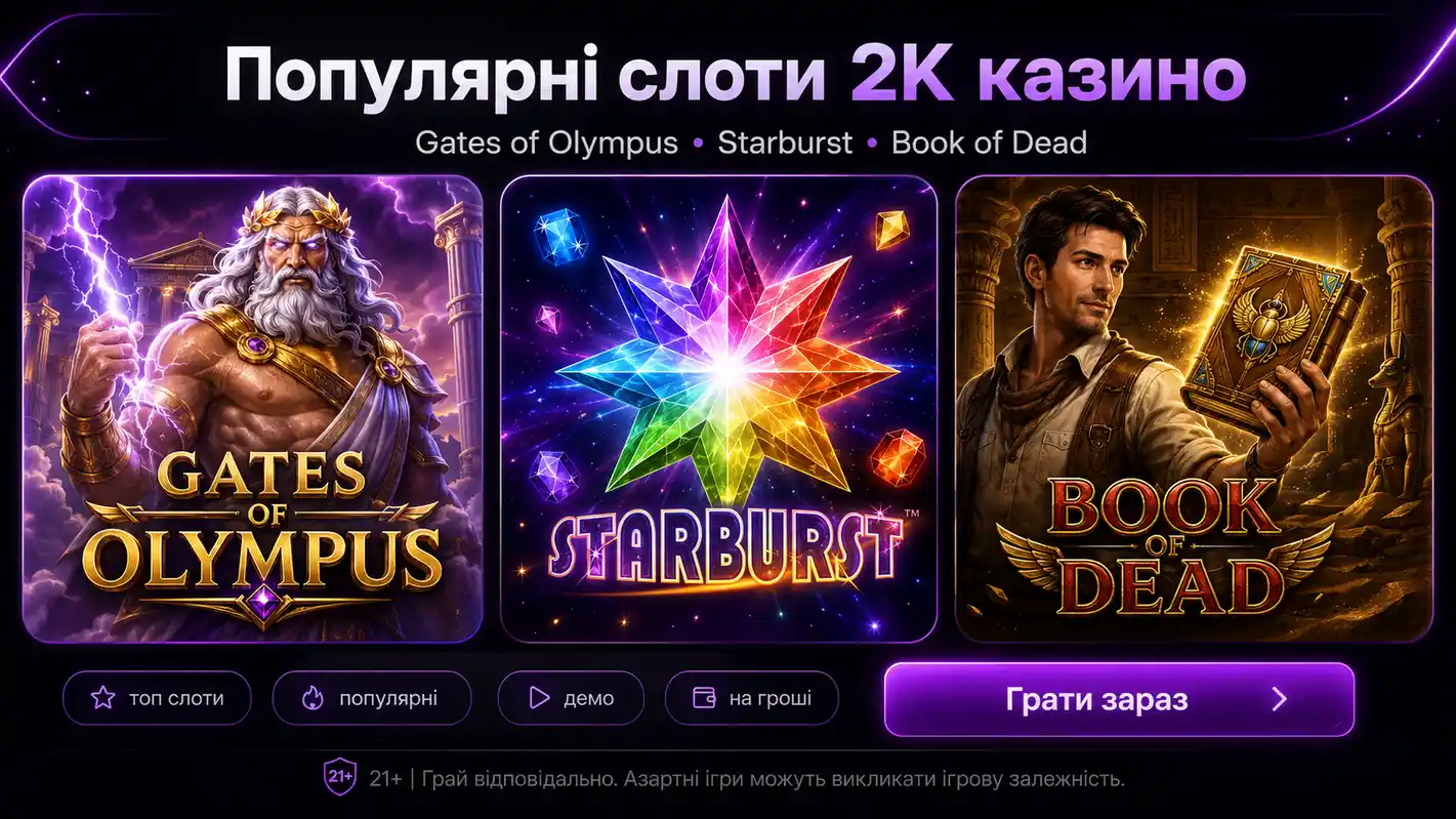 2k казино ігри &mdash; слоти, рулетка та live казино на платформі